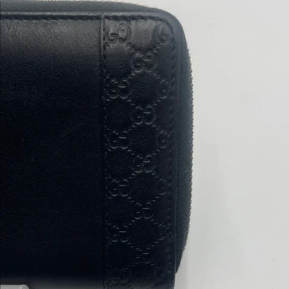 Low start EUC Gucci Black Leather Zip Wallet - Picture 3 of 8